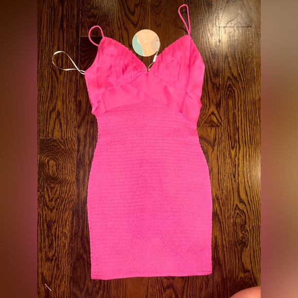 New with tags never worn! Sage + Paige Pink Mini Dress - Picture 1 of 7